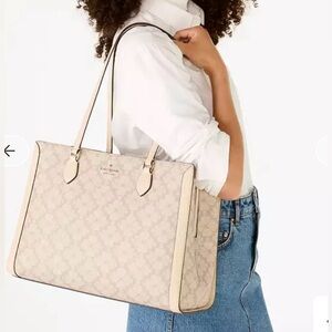 Kate Spade Signature Spade Flower East West Laptop Tote